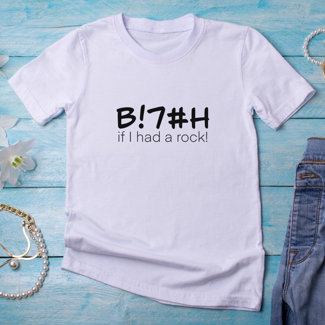 B!7#H if I had a Rock T-Shirt - Vinyl Print - Image 2